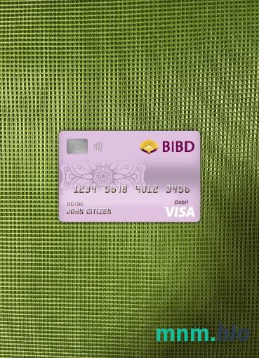 Brunei bank Islam Brunei Darussalam bank visa obciążyć card wygląd fotograficzny skan PSD + zdjęcie